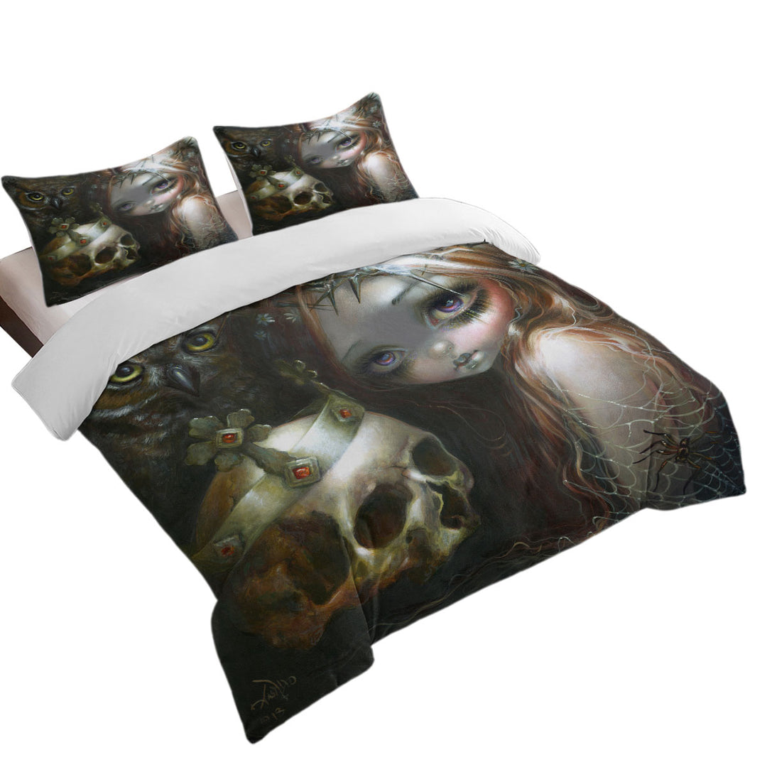 Best Duvet Covers with Dark Art Empire of Dirt Girl and King Skull