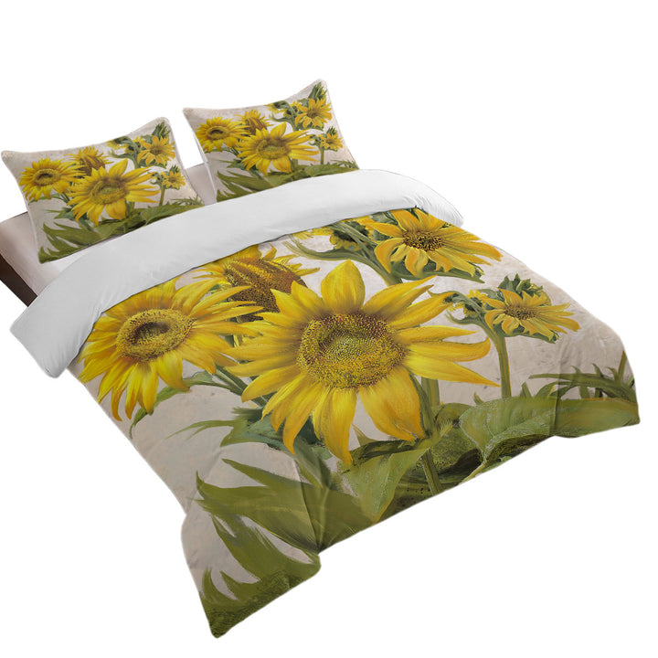 Best Duvet Covers with Flower Art Sunflower Bloom