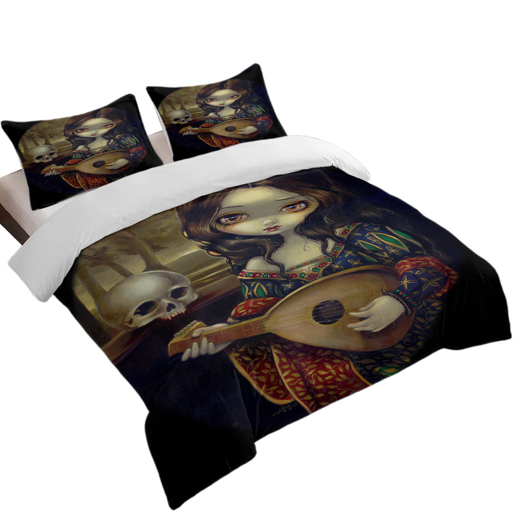 Best Duvet Covers with The Vampire Girl Dark Art I Vampiri Il Liuto