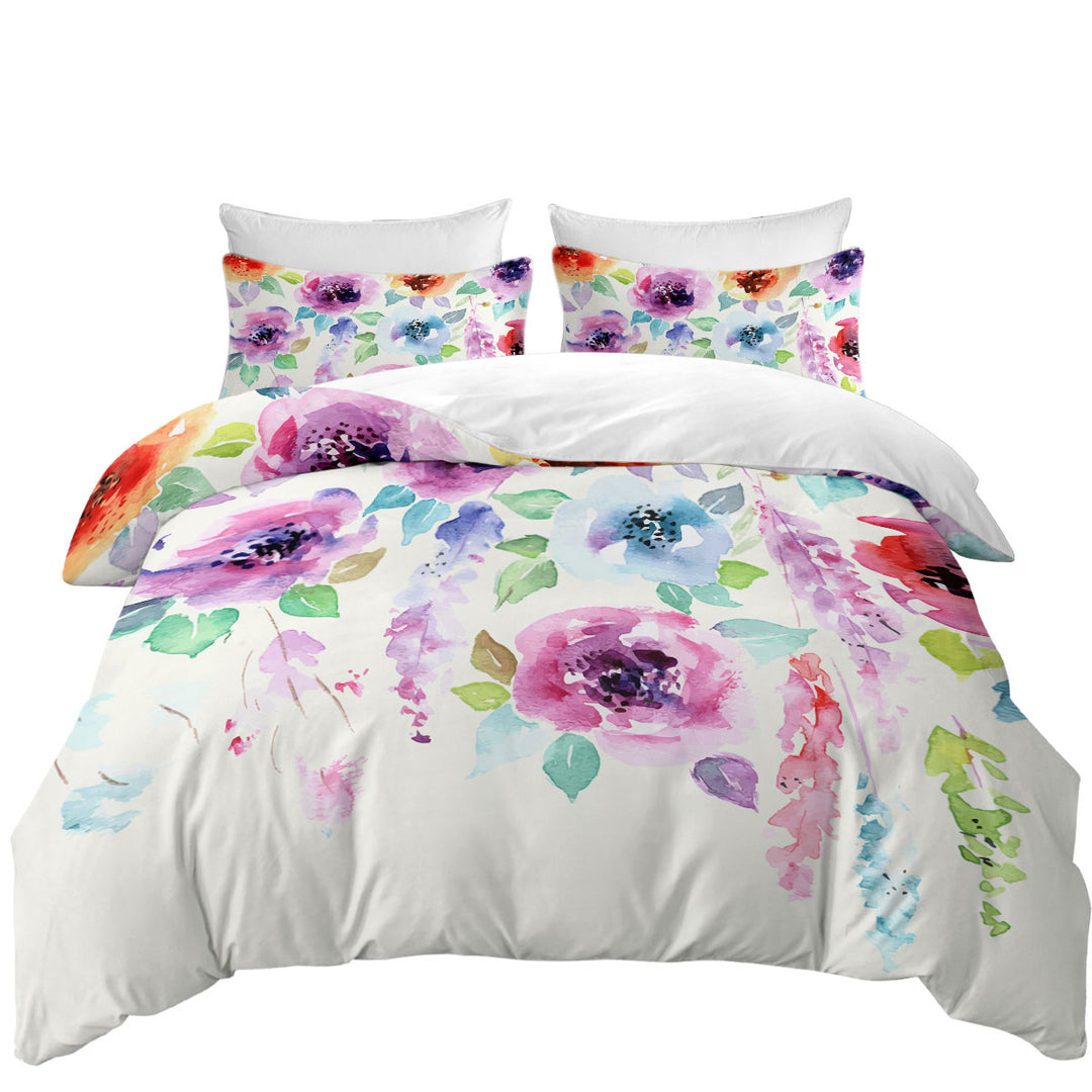 Best Duvet Covers with Watercolor Floral Painting