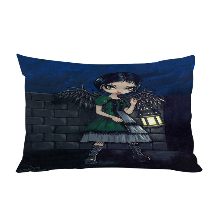 Big Eyed Beautiful Angel Lighting the Way Pillowcase