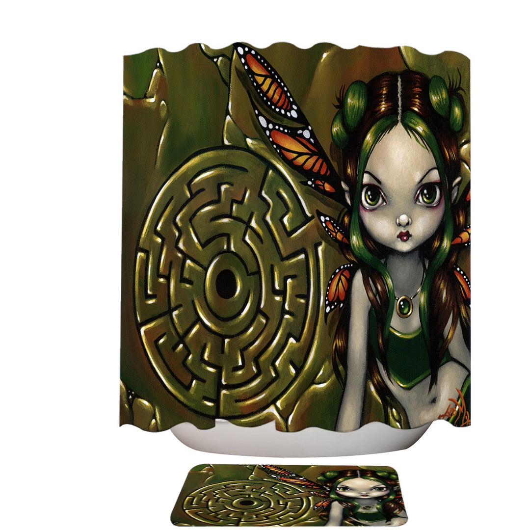 Big Eyed Labyrinth Fairy Shower Curtain Online