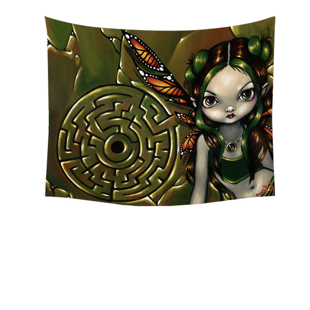 Big Eyed Labyrinth Fairy Wall Decor Tapestry