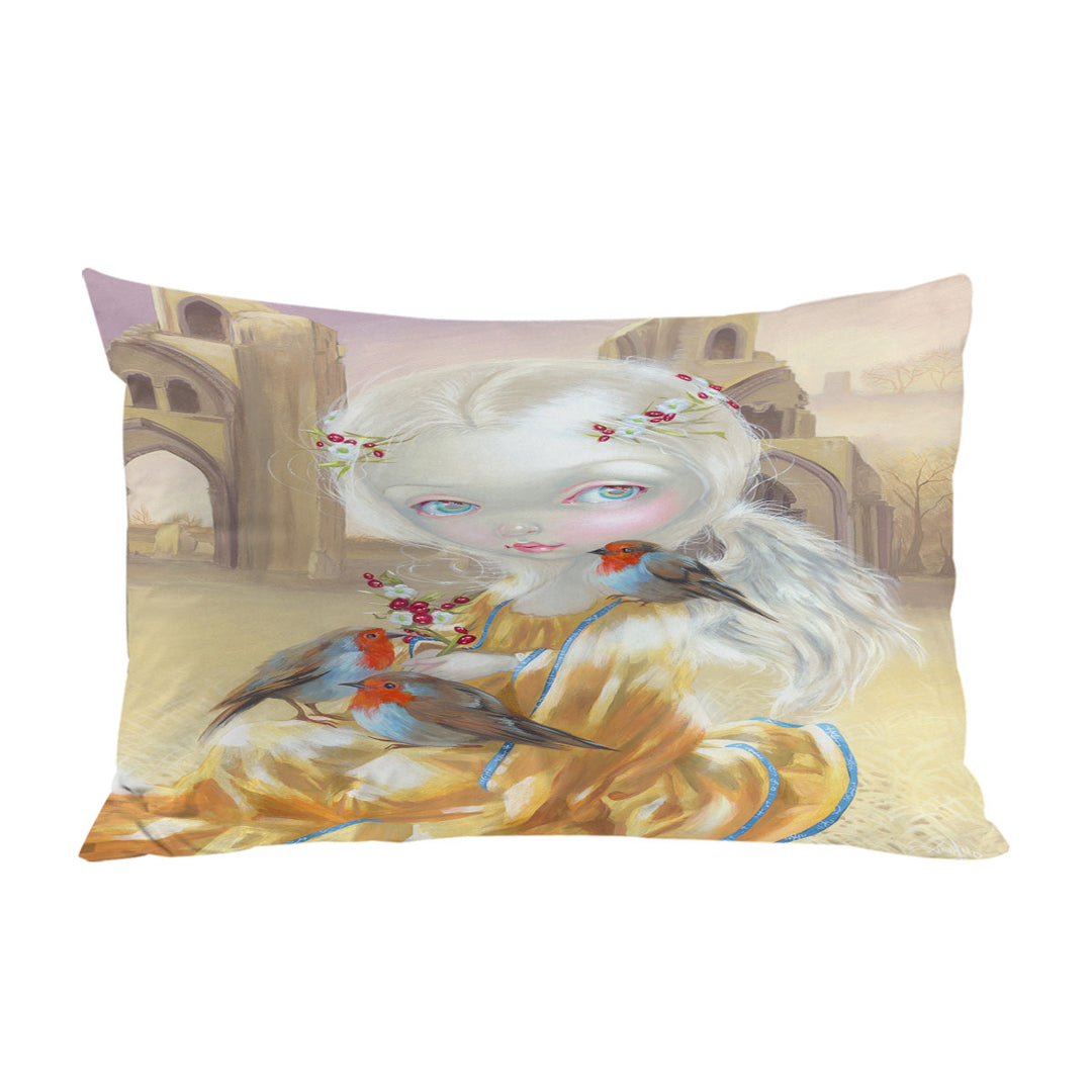 Birds and Angel at Glastonbury Abbey Pillowcase