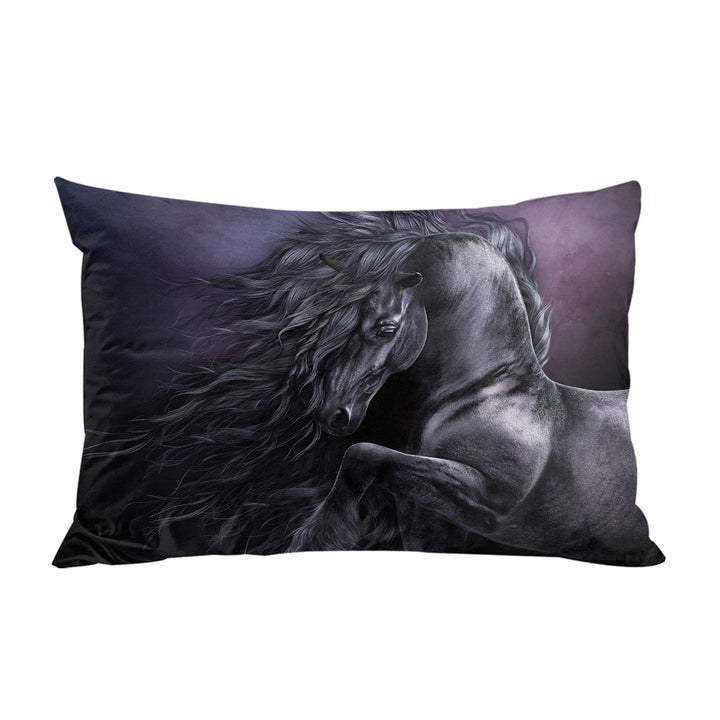 Black Horse Art Out of The Night Pillow Case Covers