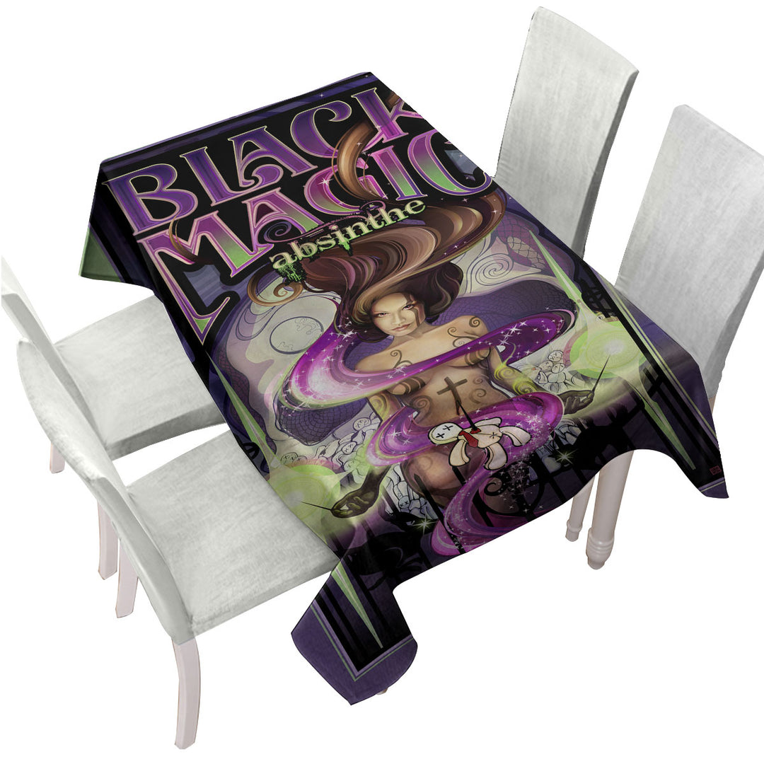 Black Magic Light Cool Sexy Girl Custom tablecloths