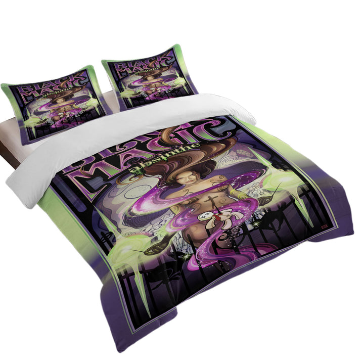 Black Magic Light Cool Sexy Girl Duvet Cover set