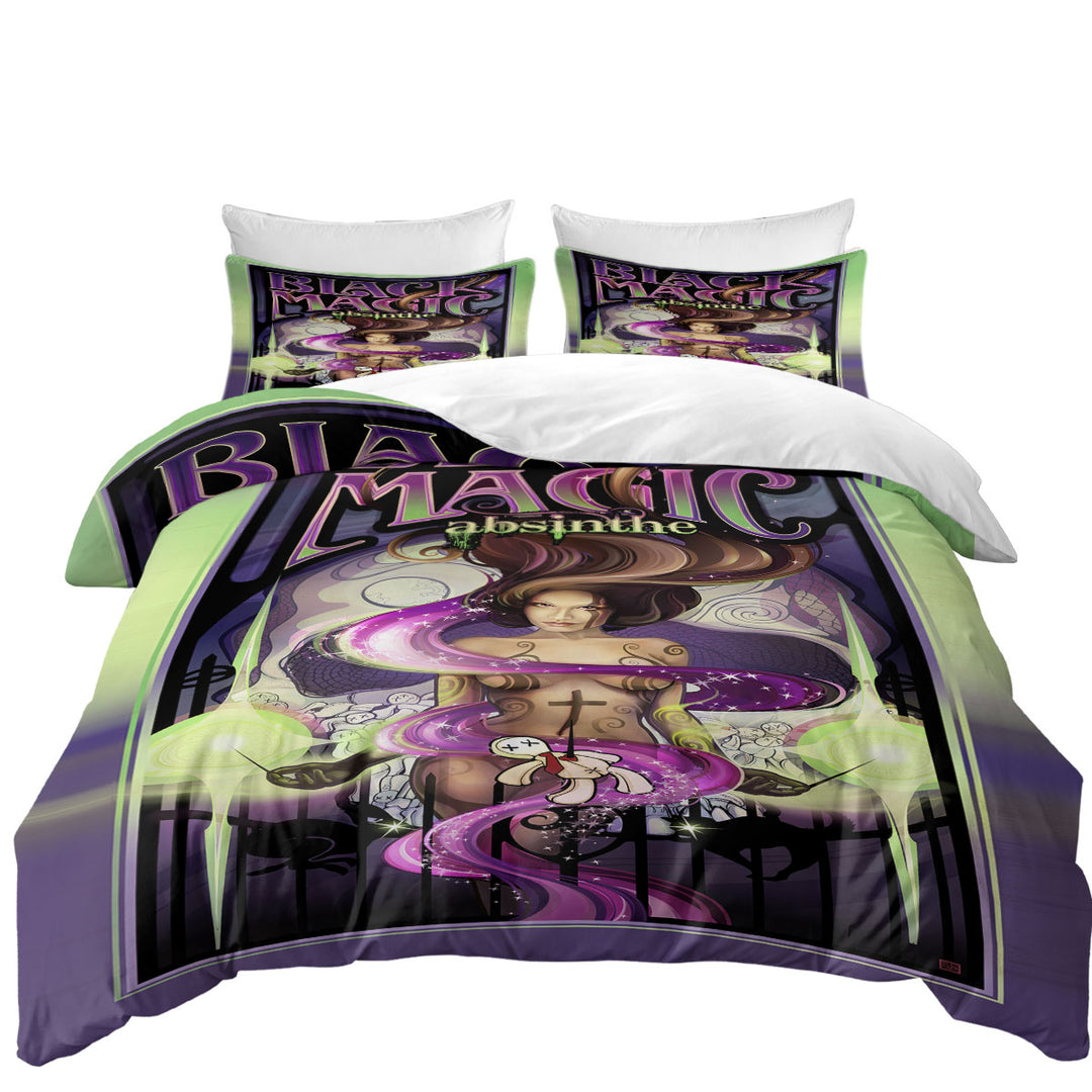 Black Magic Light Cool Sexy Girl Duvet Covers