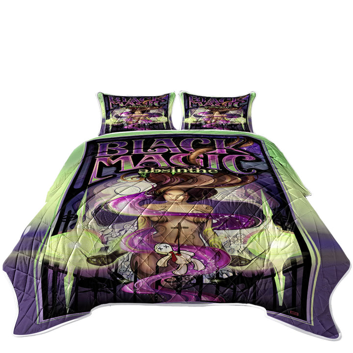 Black Magic Light Cool Sexy Girl Quilts