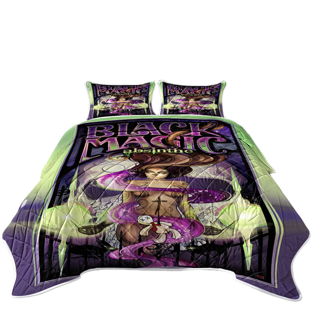 Black Magic Light Cool Sexy Skull Girl Summer Quilt