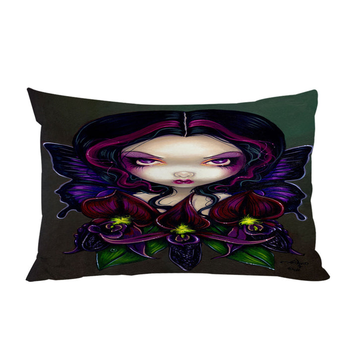 Black Orchid Fairy Pillowcase