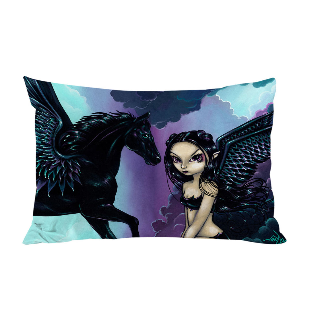 Black Wings Fairy and Dark Pegasus Bed Covers