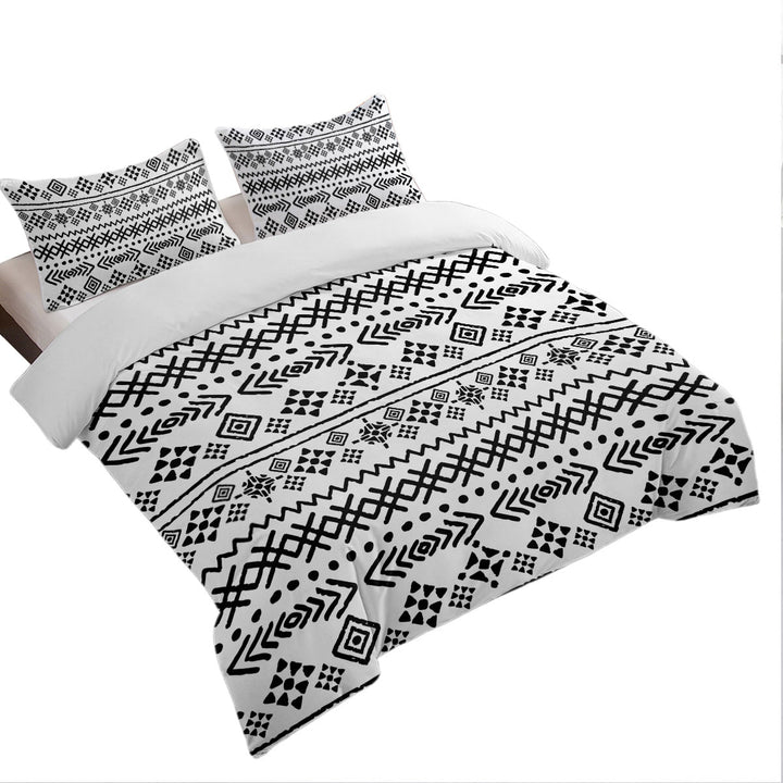 Black and White Aztec Duvet Cover