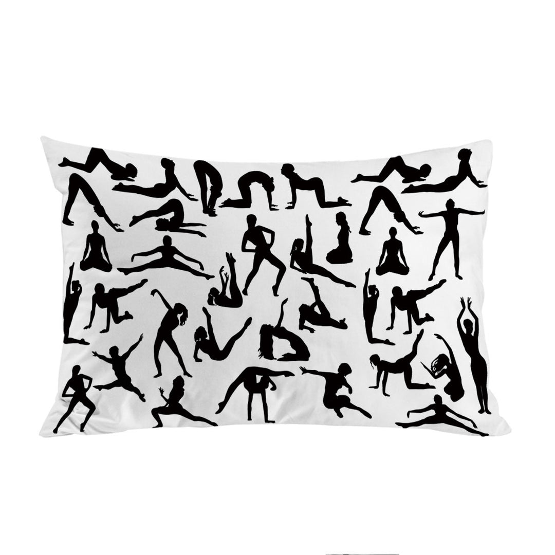 Black and White Dancing Silhouettes Pillowcase