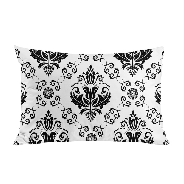 Black and White Royal Floral Pillow Case Covers