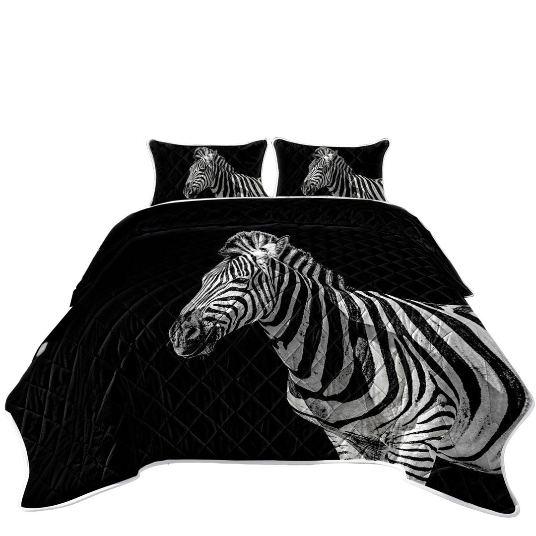 Black and White Wild Zebra Coverlets