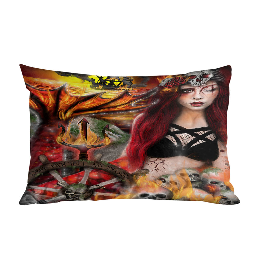 Blaze the Banished Beautiful Goth Girl Pillowcase