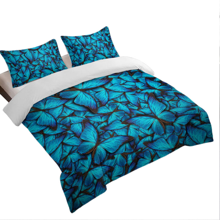 Blue Butterflies Comforter Cover