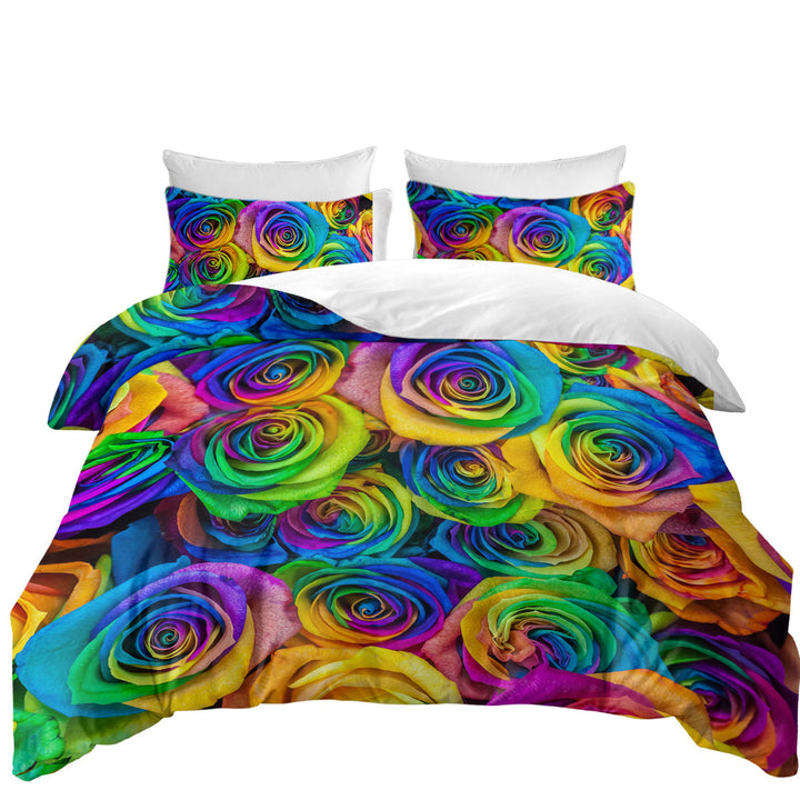 Bouquet of Colorful Roses California King Duvet Cover