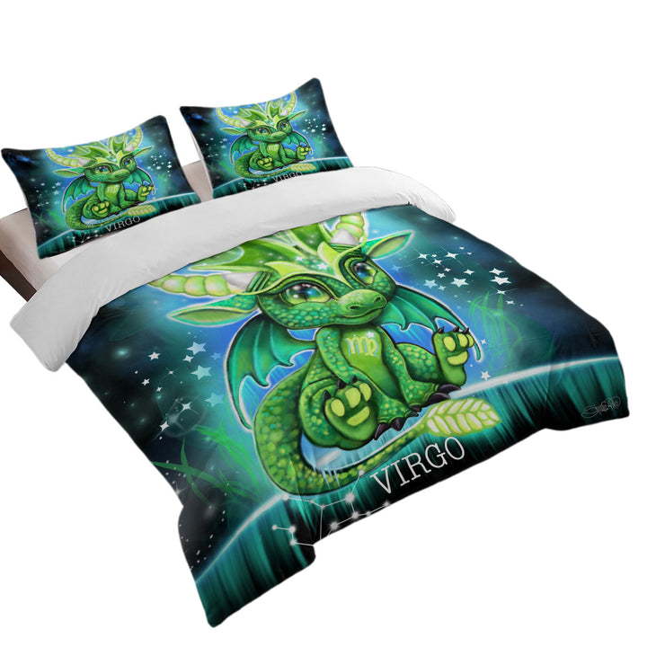 Boys Cute Virgo Lil Dragon Duvet Covers