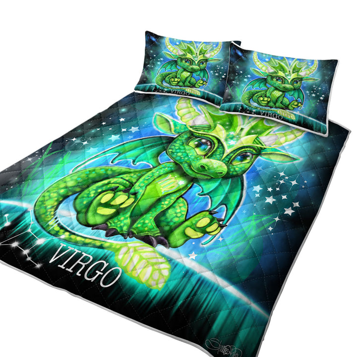 Boys Cute Virgo Lil Dragon Quilt