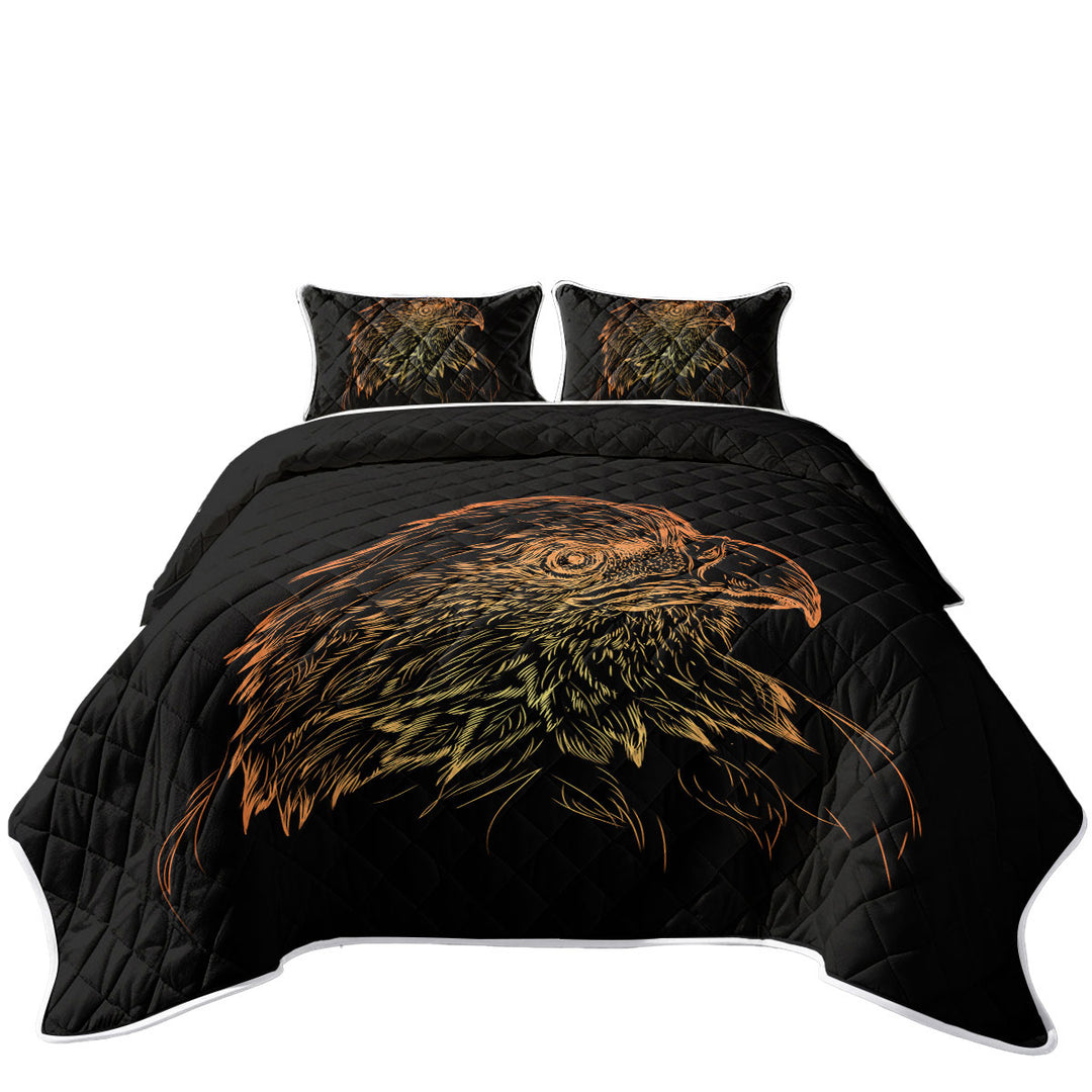 Bronze American Bald Eagle King Size Bedspreads