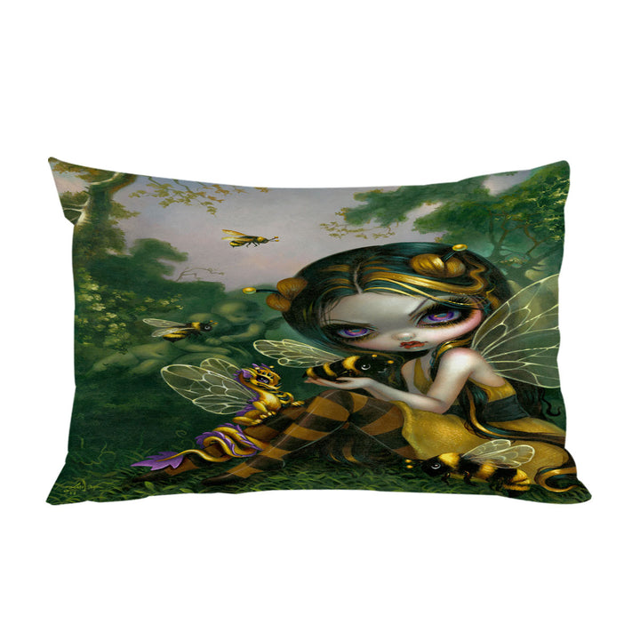 Bumblebee Dragonling and Bee Fairy Pillow Case Covers