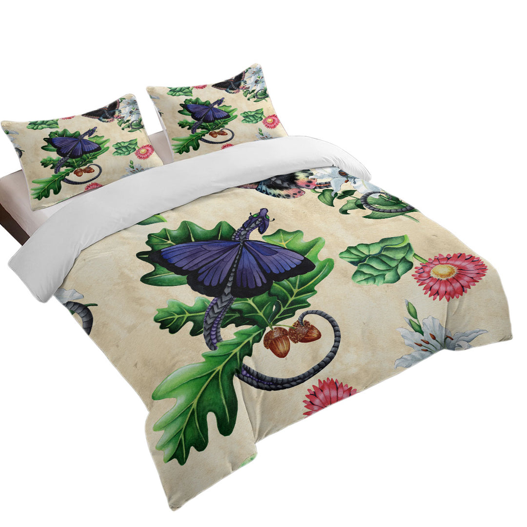 Butterflies Dragons and Flowers Best Duvet Covers