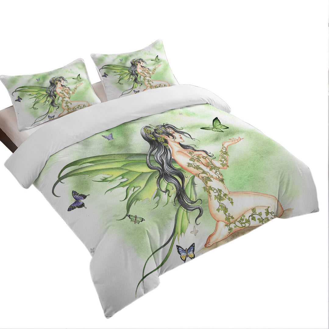 Butterflies and the Green Vines Fairy Quilt Cover Sets