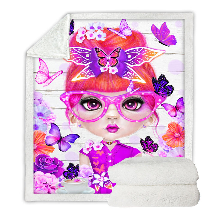 Butterfly Collector Brielle Pinkish Girl Sofa Blankets Trends This Year