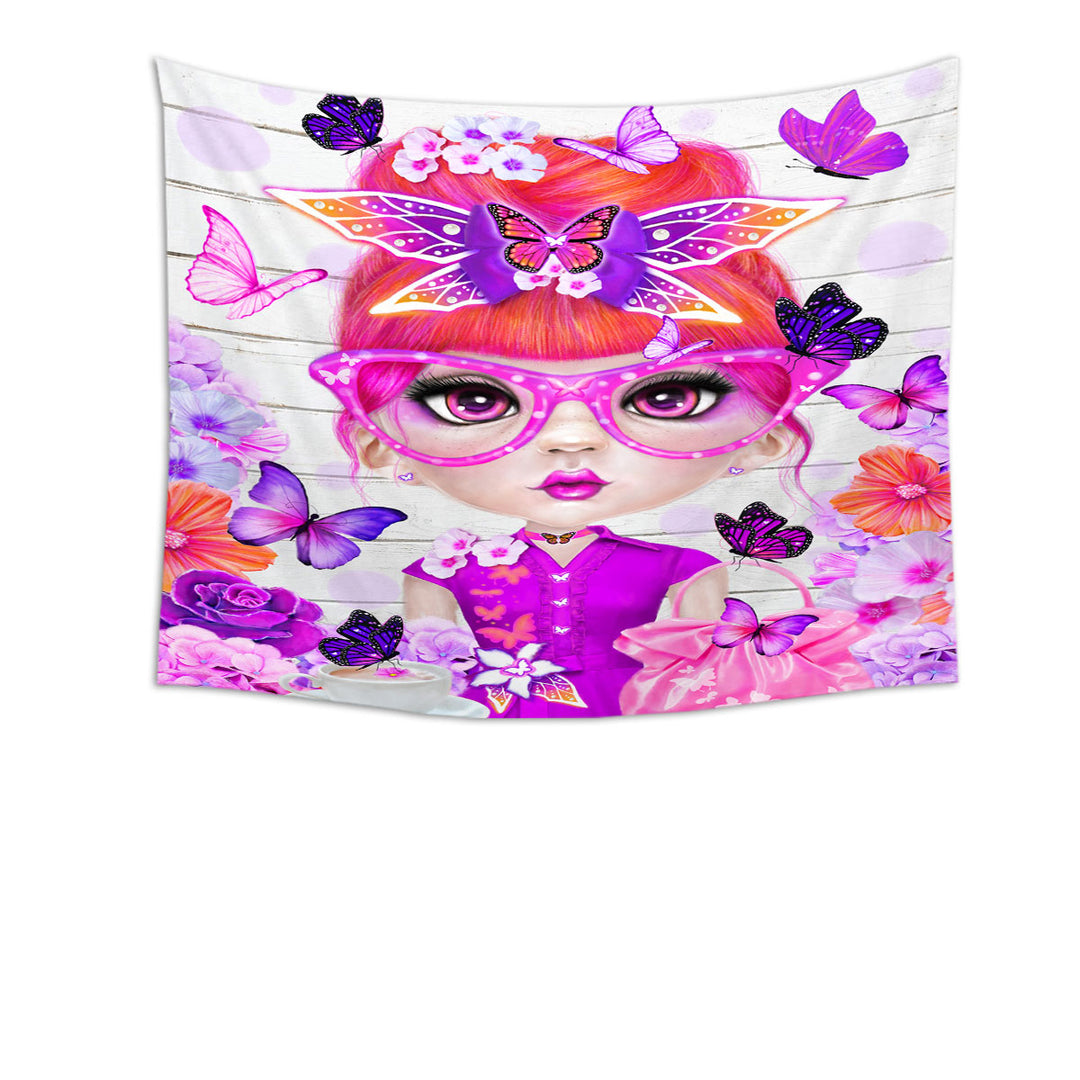 Butterfly Collector Brielle Pinkish Girl Tapestry Wall Decor Trends This Year