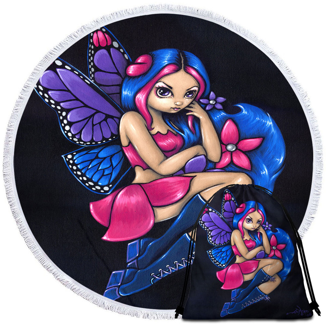 Butterfly Fairy Girls Beach Towels