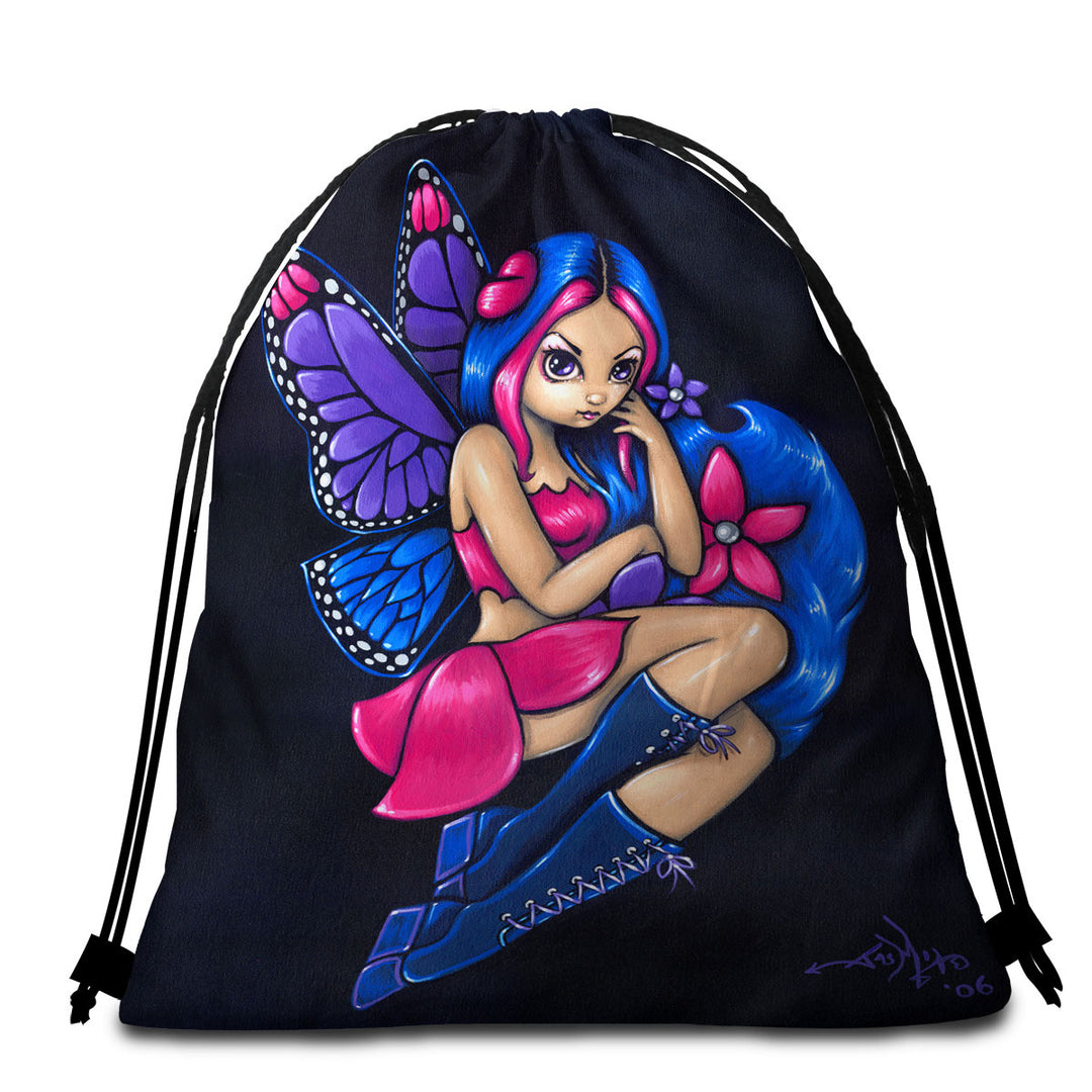 Butterfly Fairy Womens Beach Towel