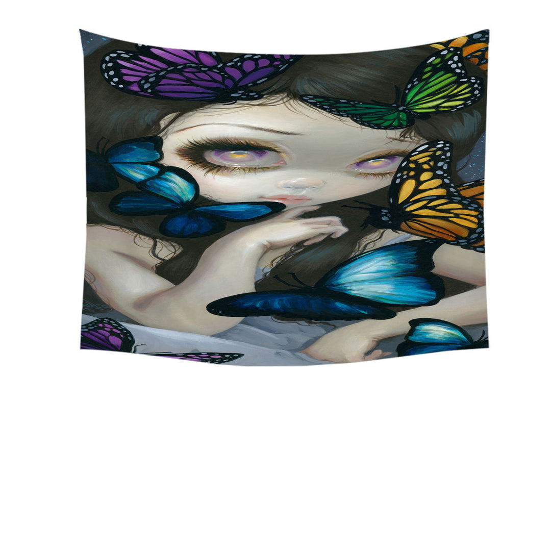 Butterfly Girl Tapestry Wall Decor a Confusion of Wings