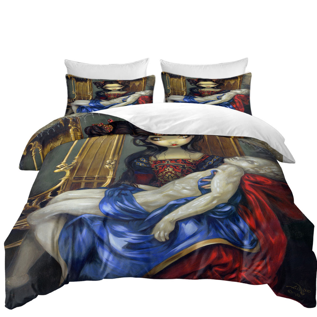 California King Duvet Cover with The Vampire Maiden I Vampiri Pieta