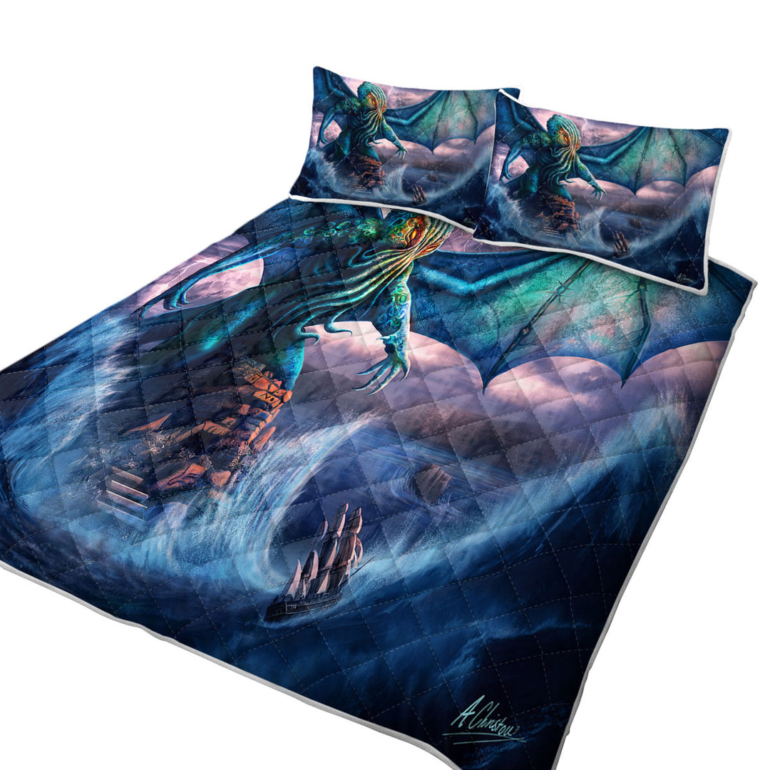 California King Quilt Sets with Cool and Scary the Call of Cthulhu