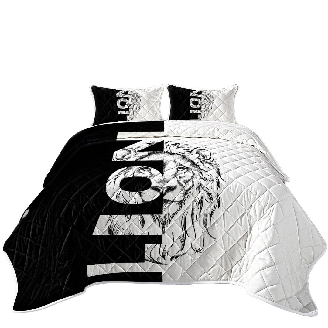 California King Quilt Sets with Lion