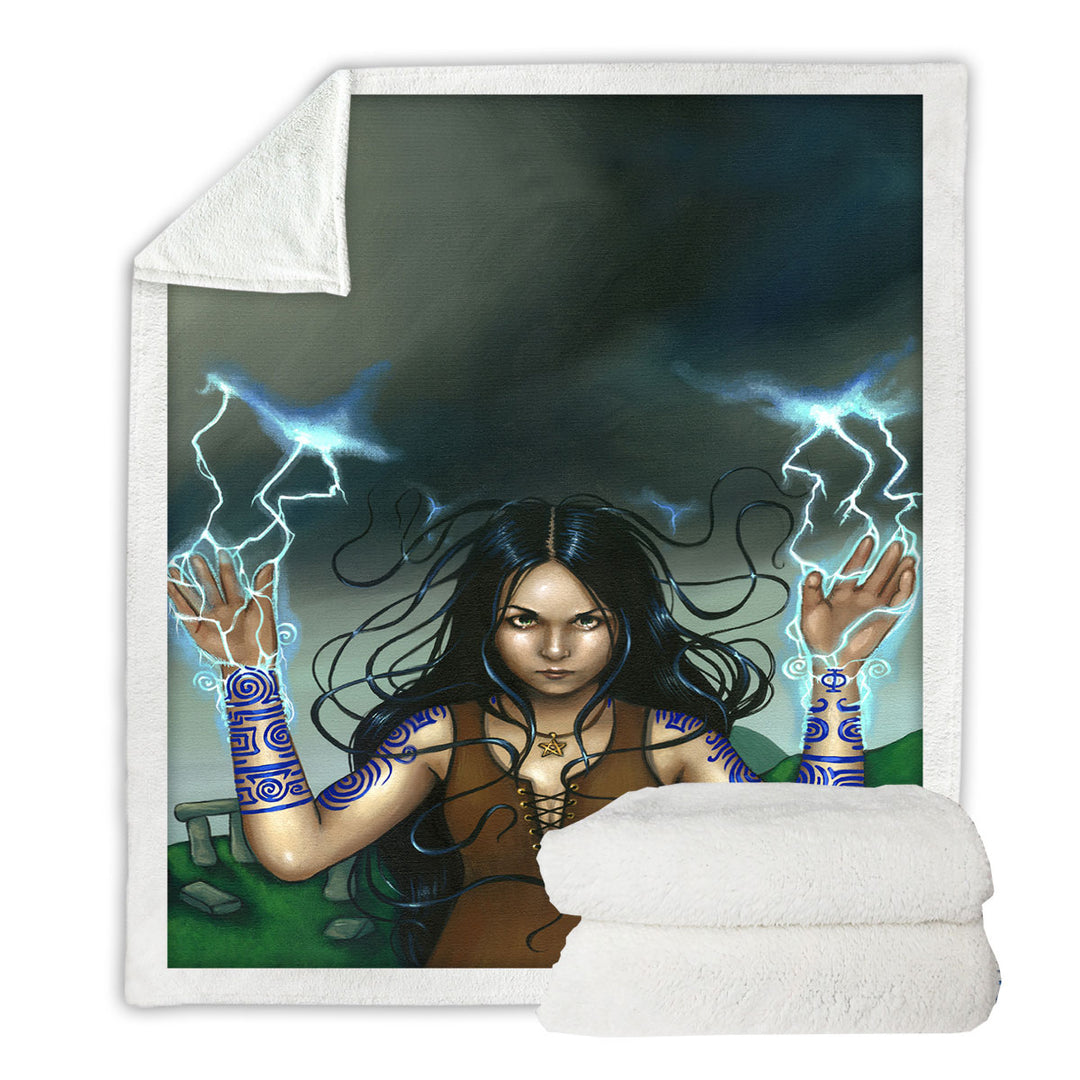 Calling the Storm Celtic Woman Fleece Blankets