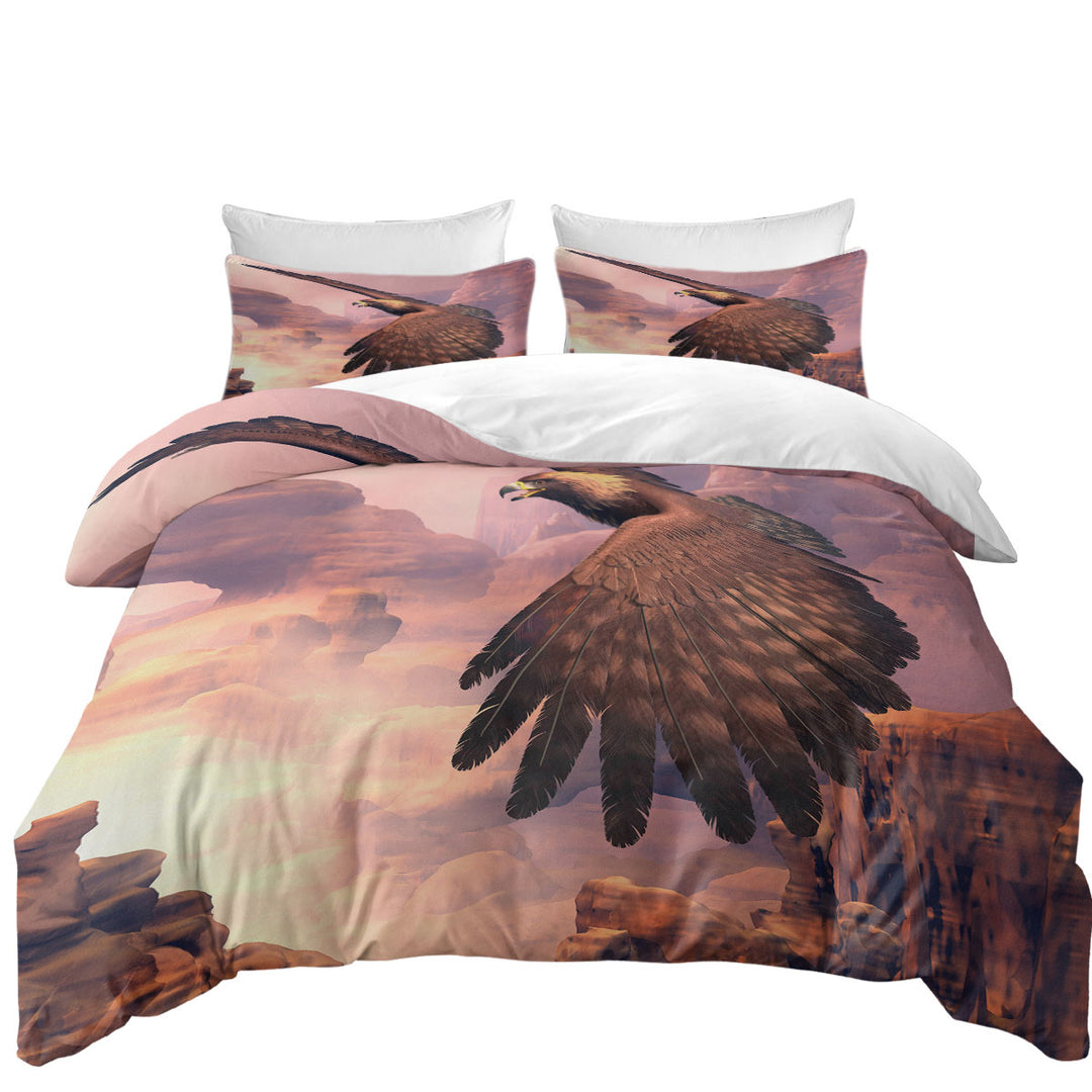 Canyon Flight Nature Art American Eagle Duvet Covers