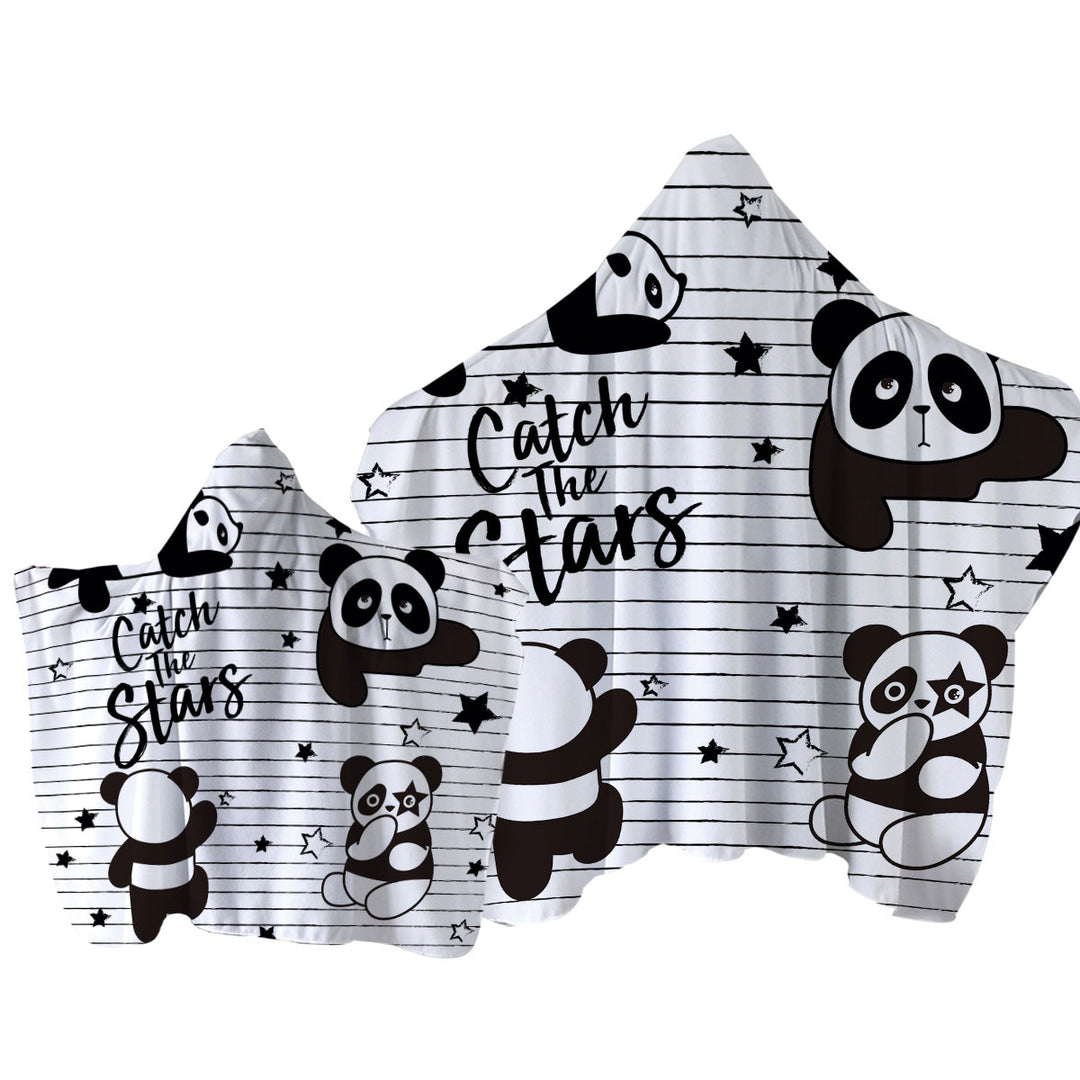 Catch the Stars Cute Panda Towel Hoodie