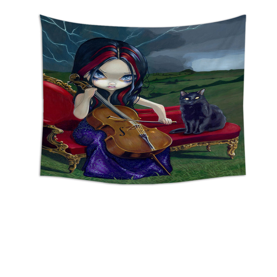 Cello Storm Gothic Beautiful Girl Tapestry_7cc85666 e2a7 4255 a5f7 77ad424bf6e9