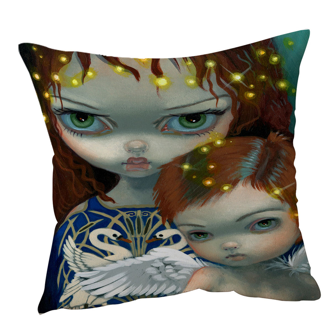 Celtic Fairytale Children of Lir Cushion Cover