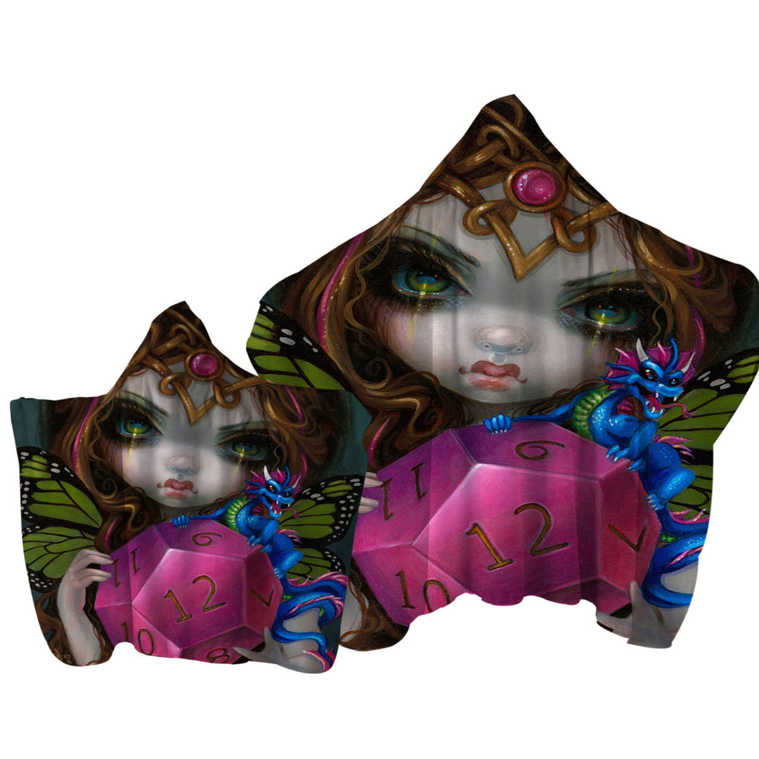 Chasing Dragons 12 Sided Dice Fairy Towel Hoodie