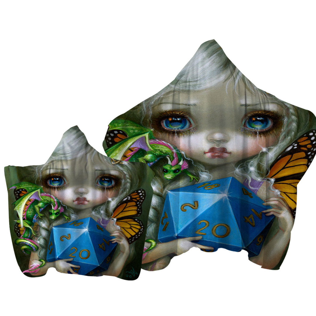 Chasing Dragons 20 Sided Dice Fairy Towel with Hood