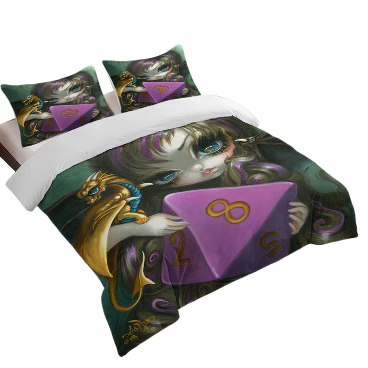 Chasing Dragons 8 Sided Dice Fairy Duvet Cover Queen