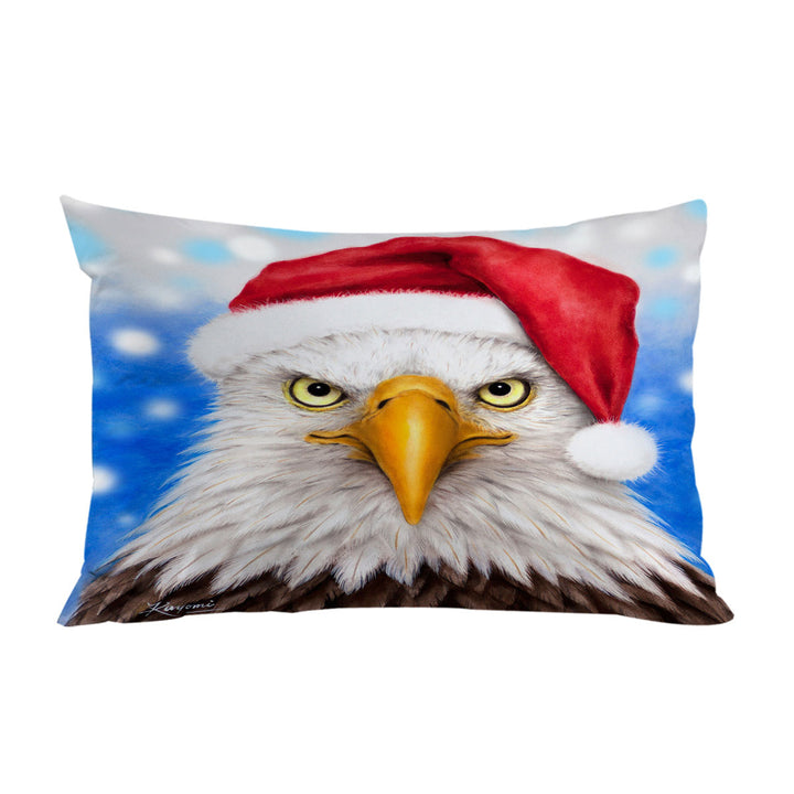 Christmas Cool Funny Wild Animal Art Eagle Santa Pillow Cases