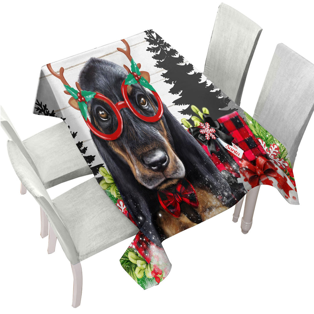 Christmas Cutie Dachshund Custom tablecloths