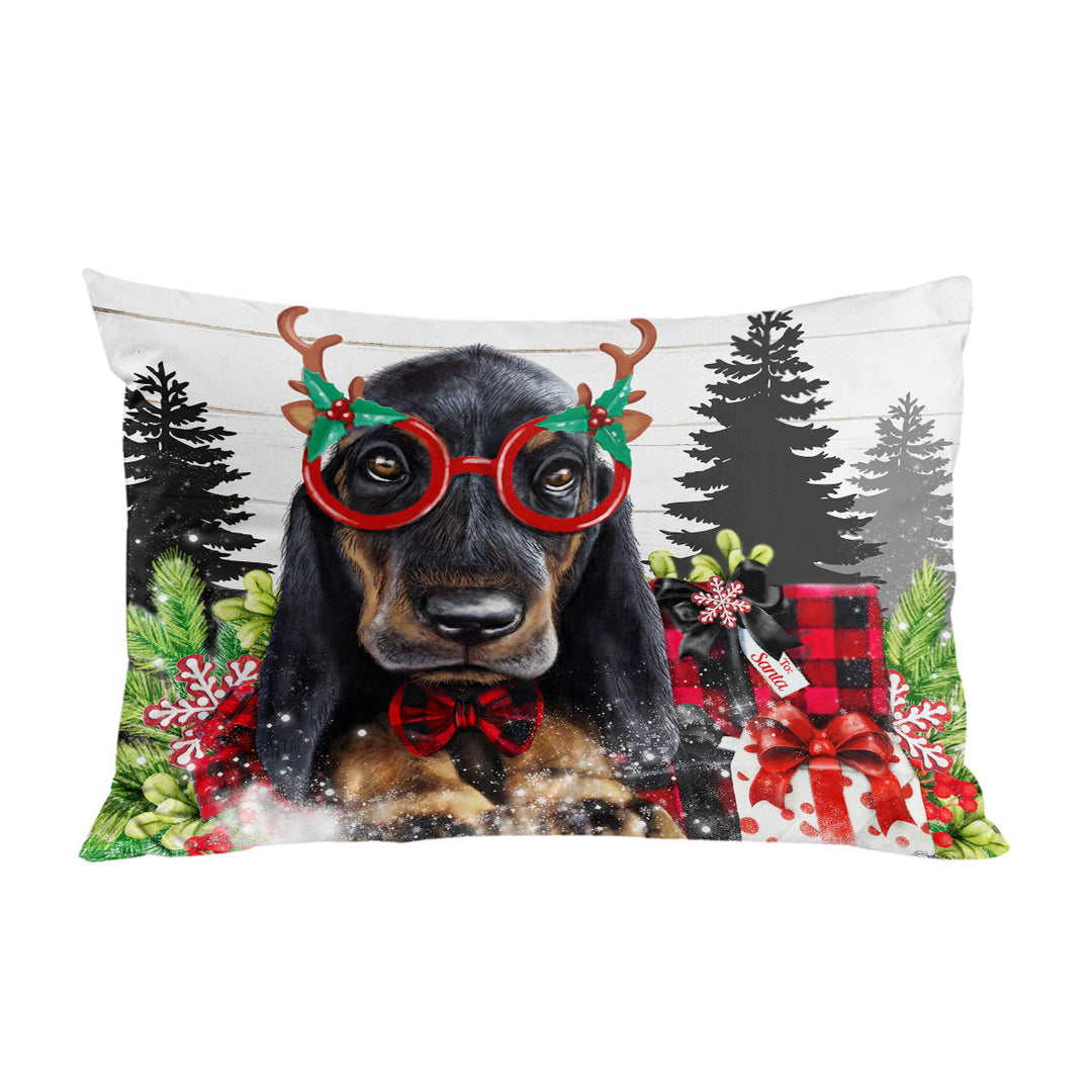 Christmas Cutie Dachshund Pillowcase