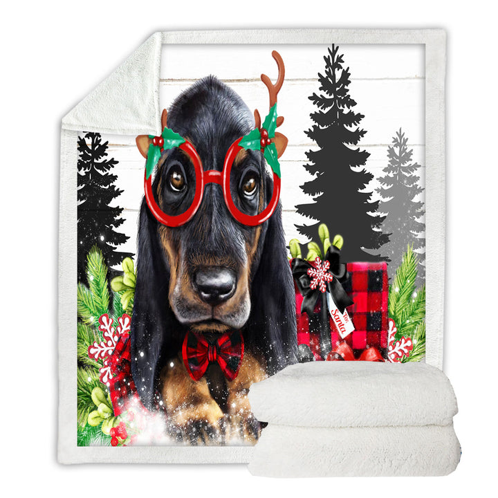 Christmas Cutie Dachshund Sherpa Blanket