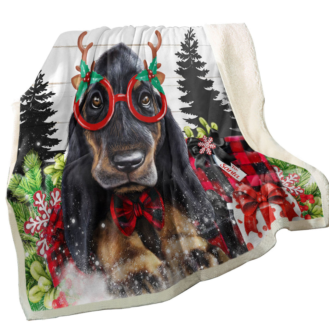 Christmas Cutie Dachshund Throw Blanket